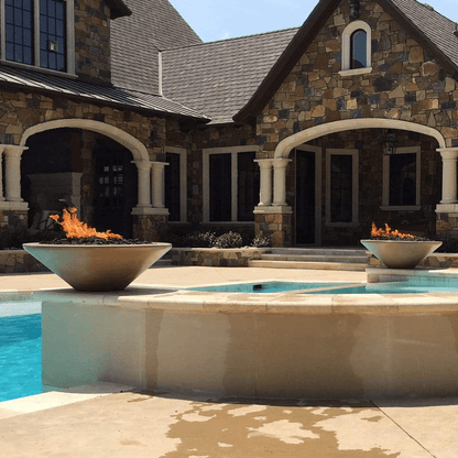 The Outdoor Plus 24" Cazo GFRC Concrete Round Fire Bowl