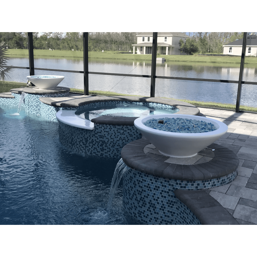 The Outdoor Plus 24" Cazo GFRC Concrete Round Fire Bowl