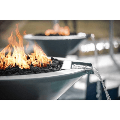 The Outdoor Plus 24" Cazo GFRC Concrete Round Fire and Water Bowl