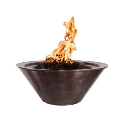 The Outdoor Plus 24" Cazo Hammered Copper Round Fire Bowl