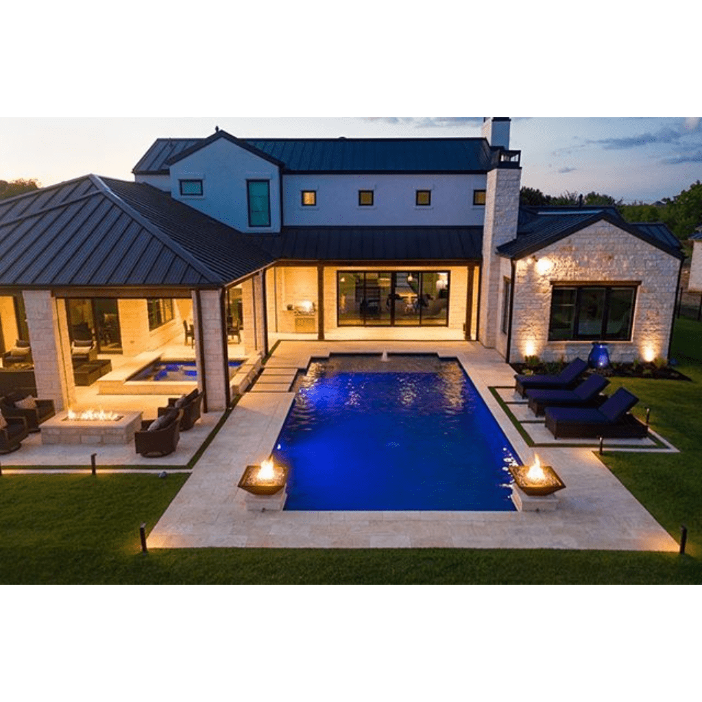 The Outdoor Plus 24" Maya GFRC Concrete Square Fire Bowl