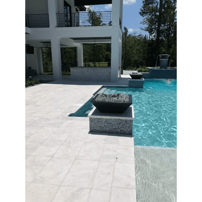 The Outdoor Plus 24" Maya GFRC Concrete Square Fire Bowl