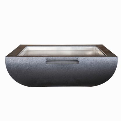 The Outdoor Plus 30" Avalon Hammered Copper & Stainless Steel Square Fire Bowl