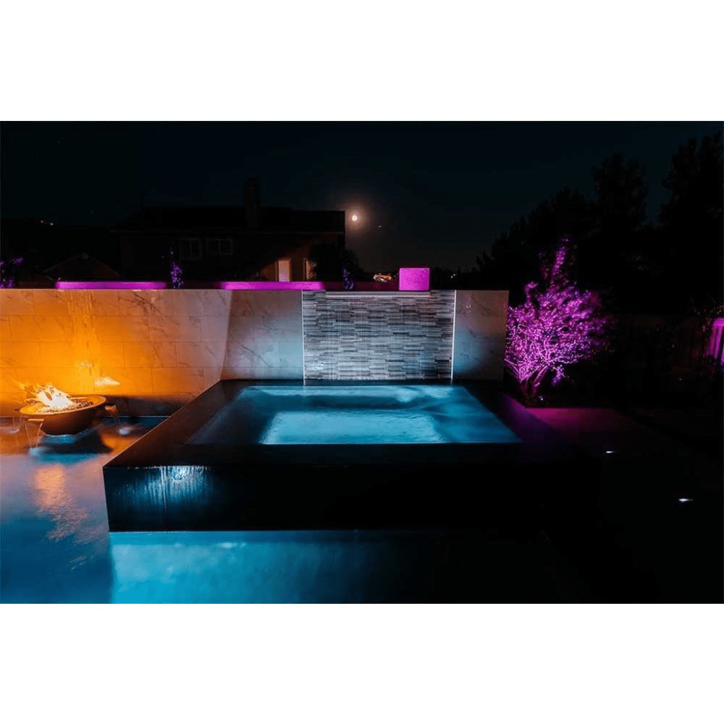 The Outdoor Plus 30" Cazo Hammered Copper 4 Way Spill Round Fire & Water Bowl