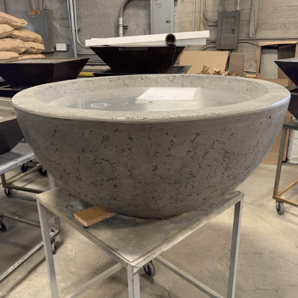 The Outdoor Plus 30" Luna GFRC Concrete Round Fire Bowl