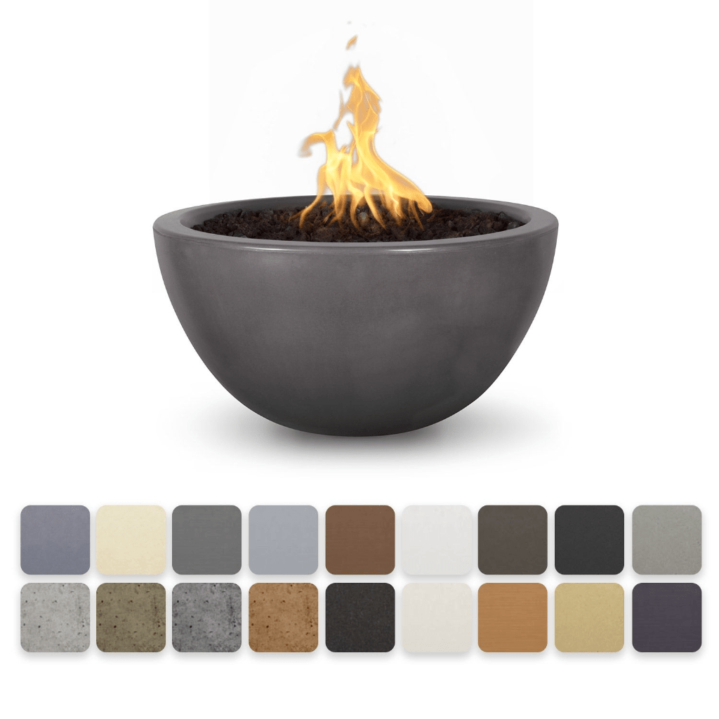 The Outdoor Plus 30" Luna GFRC Concrete Round Fire Bowl