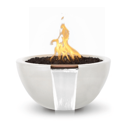 The Outdoor Plus 30" Luna GFRC Concrete Round Fire & Water Bowl