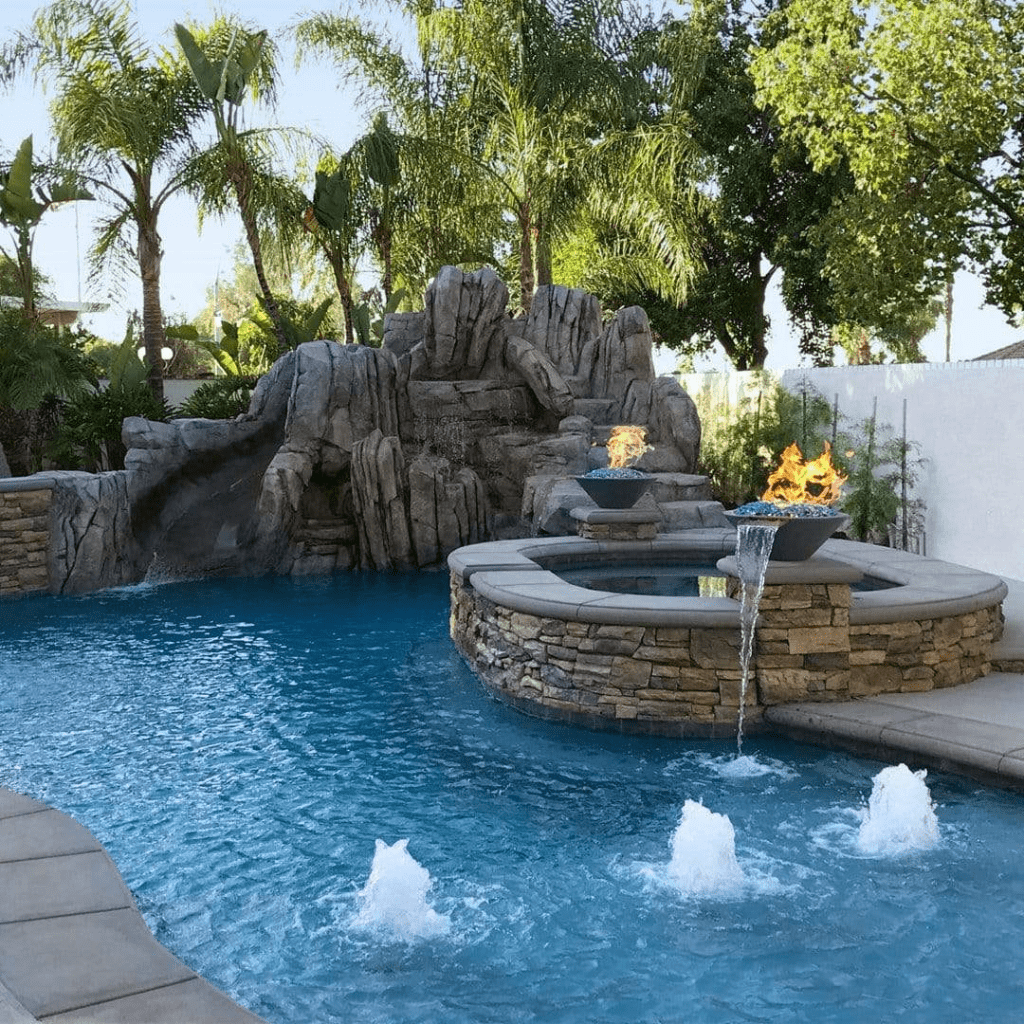 The Outdoor Plus 31" Cazo GFRC Concrete Round Fire and Water Bowl