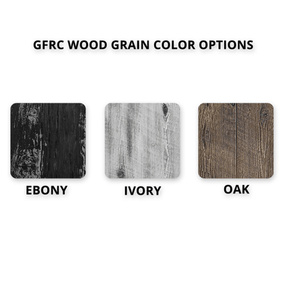 The Outdoor Plus 36" Alberta GFRC Wood Grain Concrete Rectangle Gas Fire Pit Table