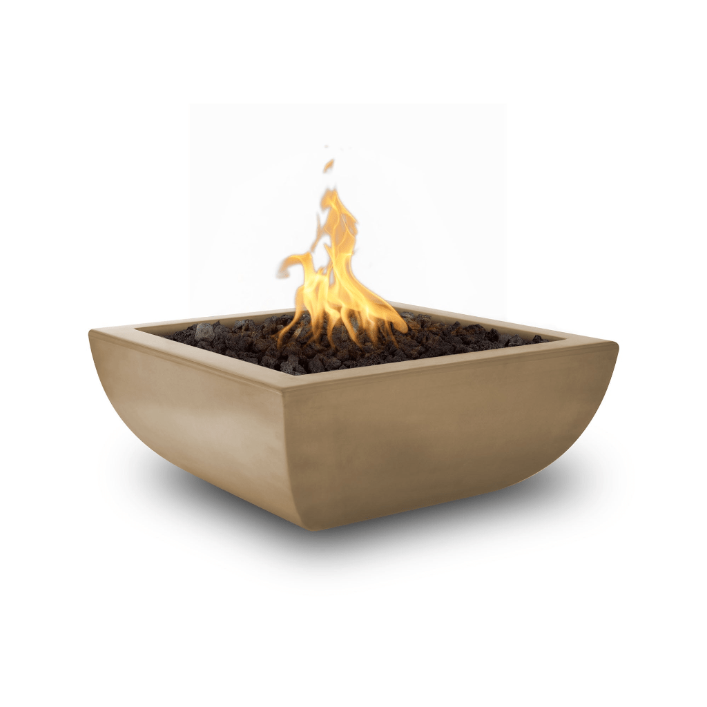 The Outdoor Plus 36" Avalon GFRC Concrete Square Fire Bowl