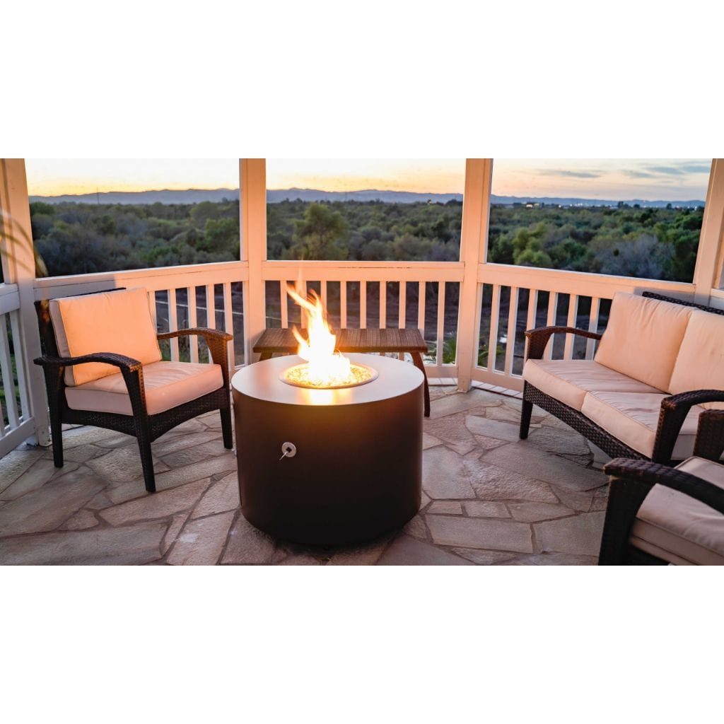 The Outdoor Plus 36" Beverly Powder Coated Steel Round Fire Pit
