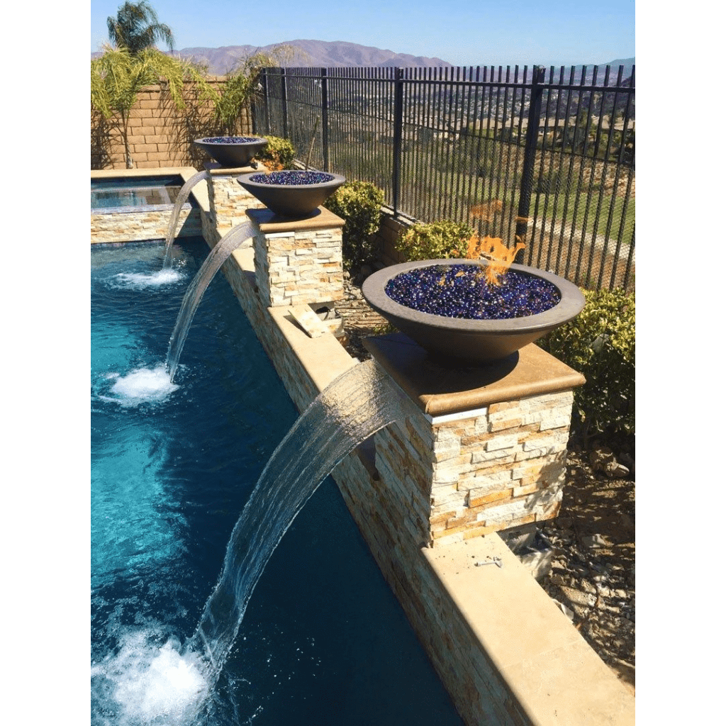 The Outdoor Plus 36" Cazo GFRC Concrete Round Fire Bowl