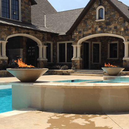 The Outdoor Plus 36" Cazo GFRC Concrete Round Fire Bowl