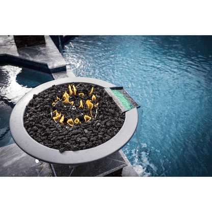 The Outdoor Plus 36" Cazo GFRC Concrete Round Fire and Water Bowl