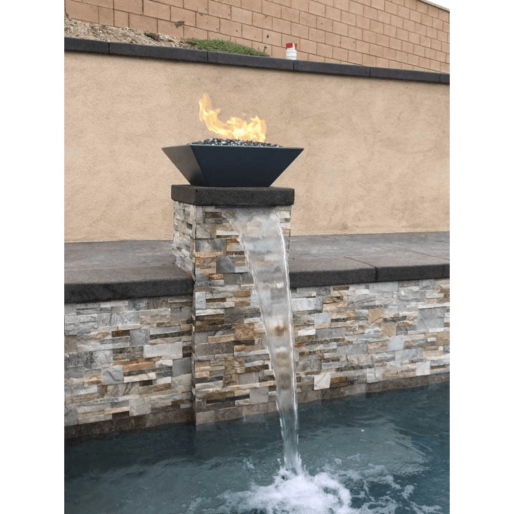 The Outdoor Plus 36" Maya GFRC Concrete Square Fire Bowl