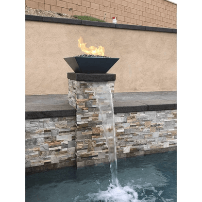 The Outdoor Plus 36" Maya GFRC Concrete Square Fire Bowl