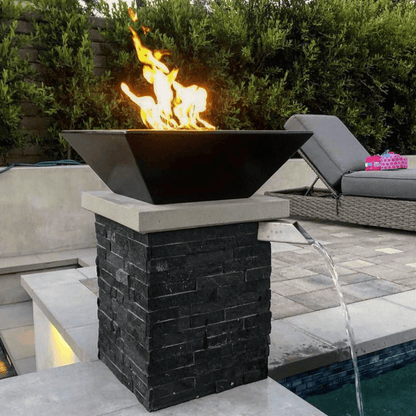 The Outdoor Plus 36" Maya GFRC Concrete Square Fire Bowl