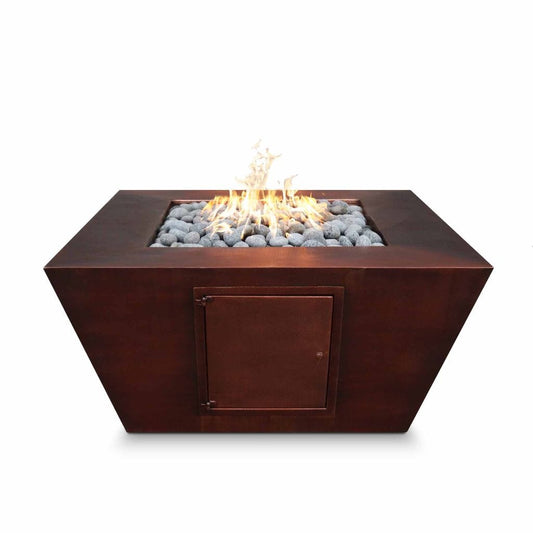 The Outdoor Plus 36" Redan Hammered Copper Square Fire Pit