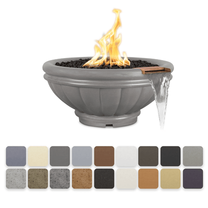 The Outdoor Plus 36" Roma GFRC Concrete Round Fire & Water Bowl