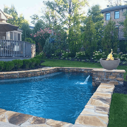 The Outdoor Plus 38" Luna GFRC Concrete Round Fire Bowl