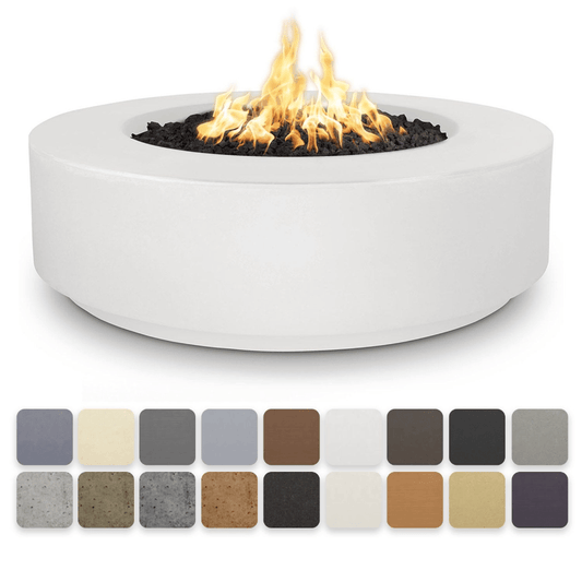 The Outdoor Plus 42" Occasional Height Florence GFRC Concrete Round Liquid Propane Fire Pit