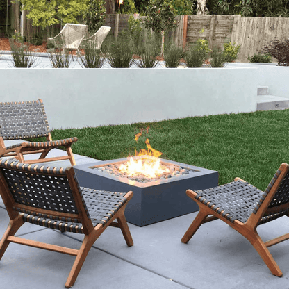 The Outdoor Plus 42" Quad GFRC Concrete Square Natural Gas Fire Pit