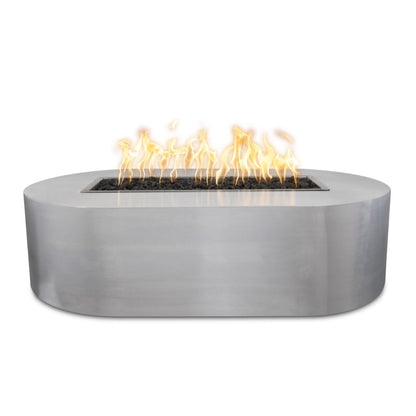The Outdoor Plus 48" Bispo Copper & Corten Steel & Stainless Steel Rectangle Fire Pit