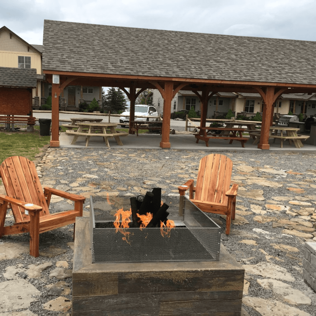 The Outdoor Plus 48" Catalina GFRC Wood Grain Concrete Rectangle Gas Fire Pit
