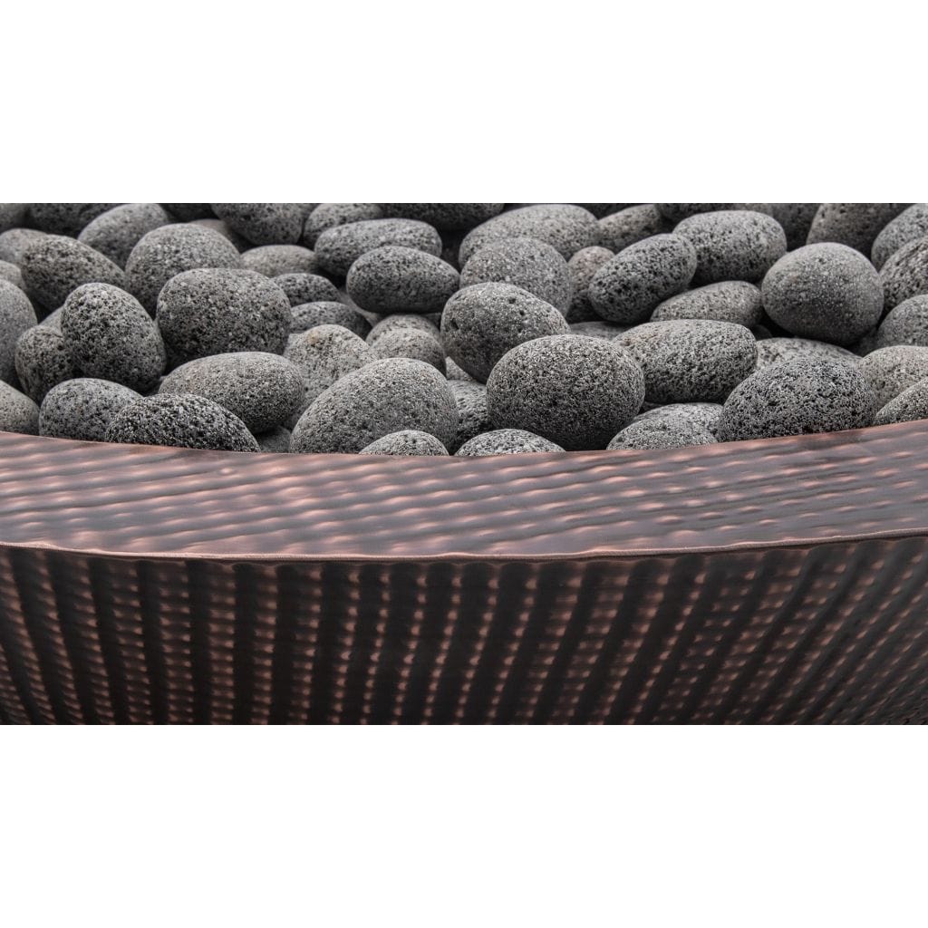 The Outdoor Plus 48" Cazo Narrow Ledge Hammered Copper Round Fire Pit