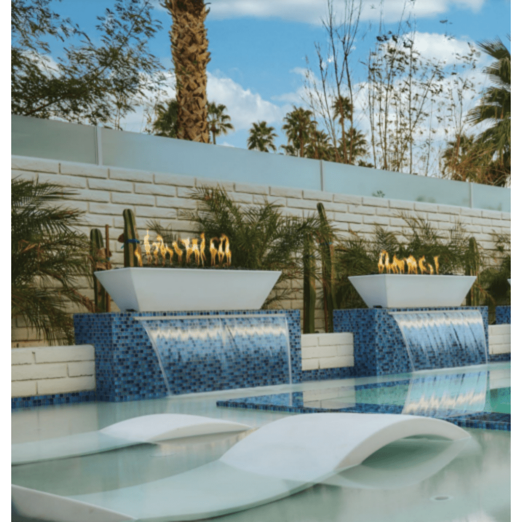 The Outdoor Plus 48" Linear Maya GFRC Concrete Fire Bowl
