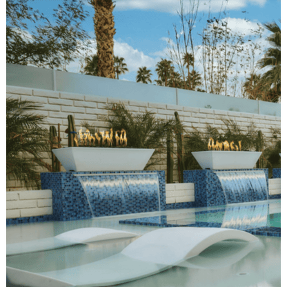 The Outdoor Plus 48" Linear Maya GFRC Concrete Fire Bowl