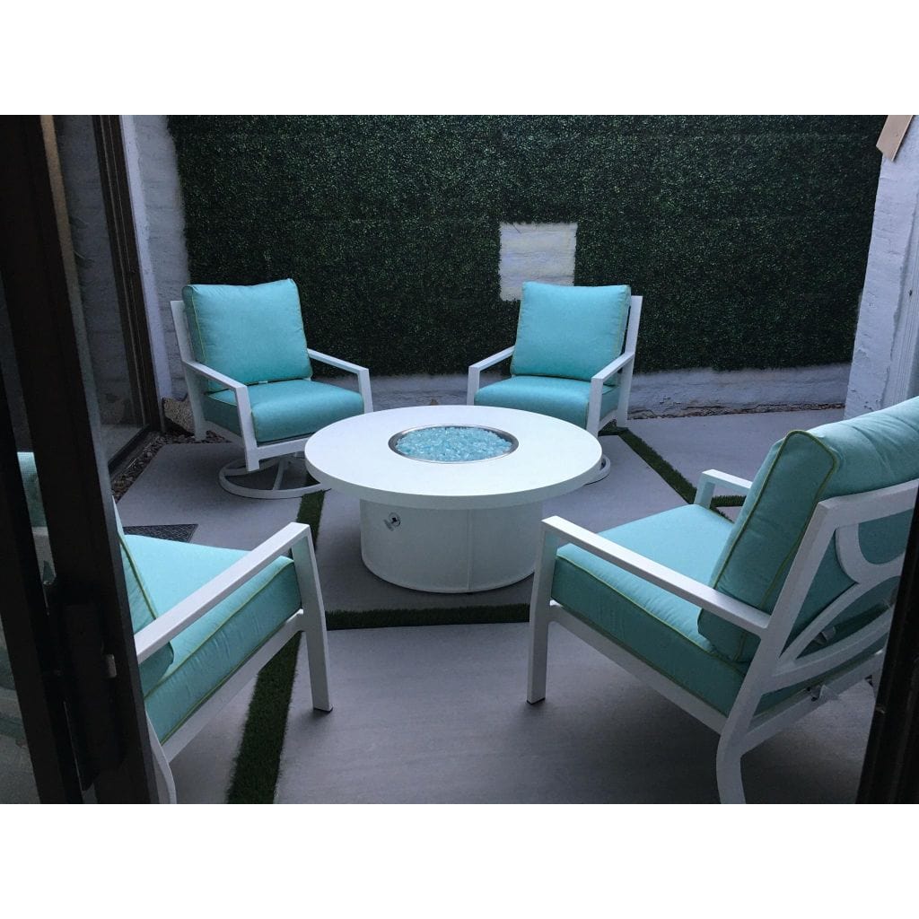 The Outdoor Plus 48" Mabel Powder Coated Steel Round Fire Pit Table