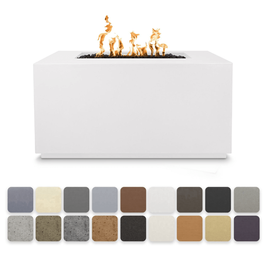 The Outdoor Plus 48" Pismo GFRC Concrete Rectangle Liquid Propane Fire Pit
