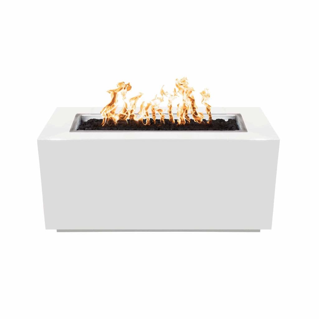The Outdoor Plus 48" Pismo Powder Coated Steel Rectangle Fire Pit Table