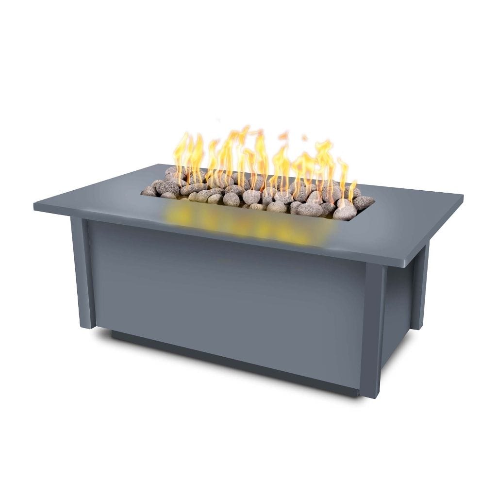 The Outdoor Plus 48" Salinas Powder Coated Steel Rectangle Fire Pit Table