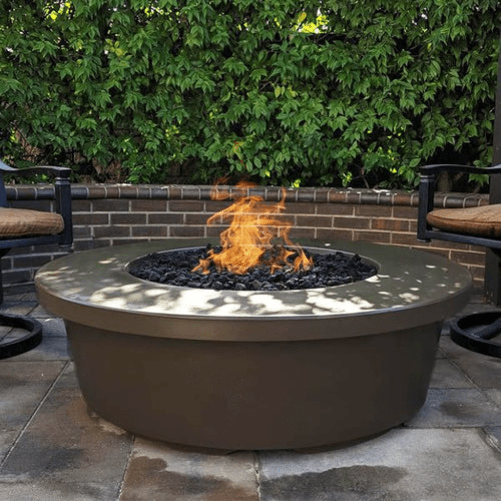 The Outdoor Plus 48" Tempe GFRC Concrete Round Natural Gas Fire Pit