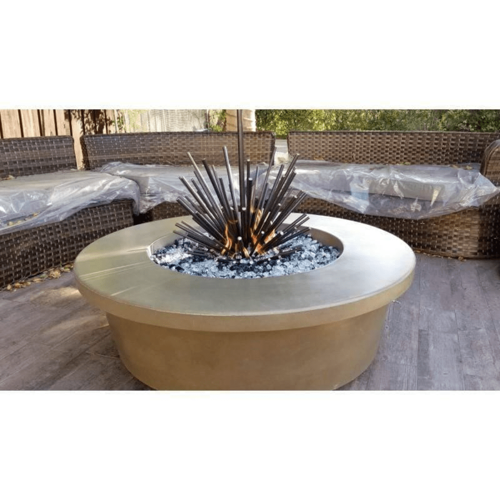 The Outdoor Plus 48" Tempe GFRC Concrete Round Natural Gas Fire Pit