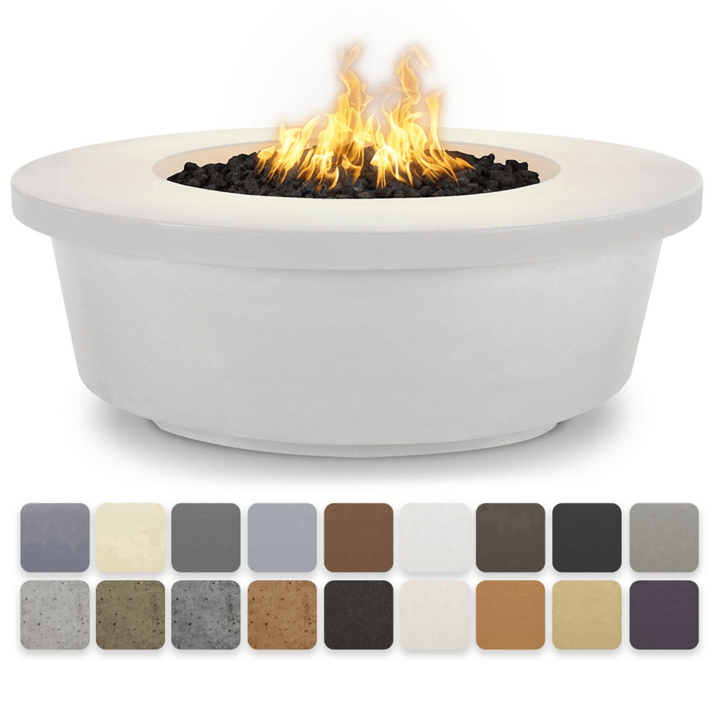 The Outdoor Plus 48" Tempe GFRC Concrete Round Natural Gas Fire Pit