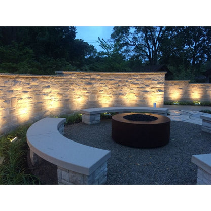 The Outdoor Plus 48" Unity Copper & Corten Steel & Stainless Steel Round Fire Pit - 24" Tall