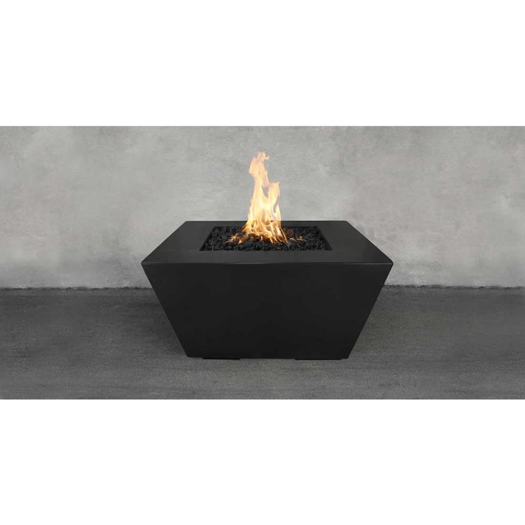 The Outdoor Plus 50" Redan GFRC Concrete Square Liquid Propane Fire Pit