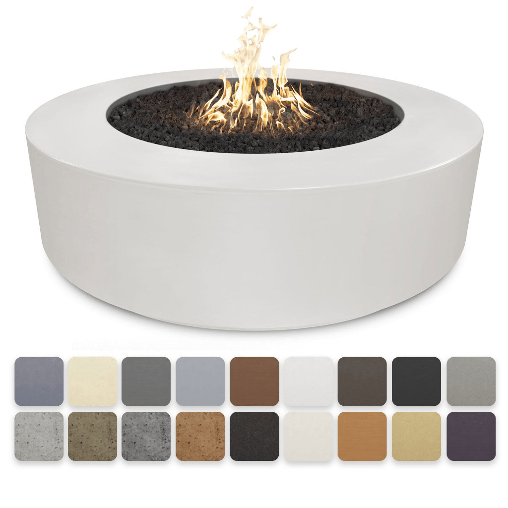 The Outdoor Plus 54" Florence GFRC Concrete Round Liquid Propane Fire Pit