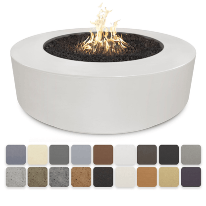 The Outdoor Plus 54" Florence GFRC Concrete Round Natural Gas Fire Pit