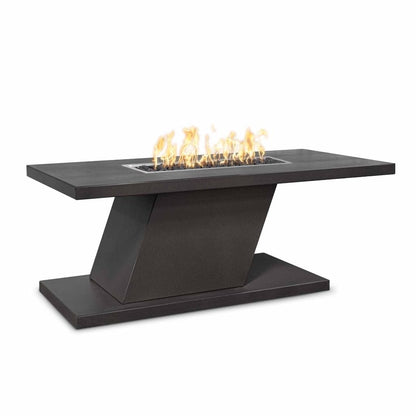 The Outdoor Plus 60" Imperial Powder Coated Steel Rectangle Fire Pit - 24" tall