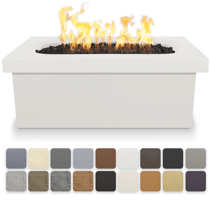 The Outdoor Plus 60" Linear Ramona GFRC Concrete Rectangle Liquid Propane Fire Pit Table