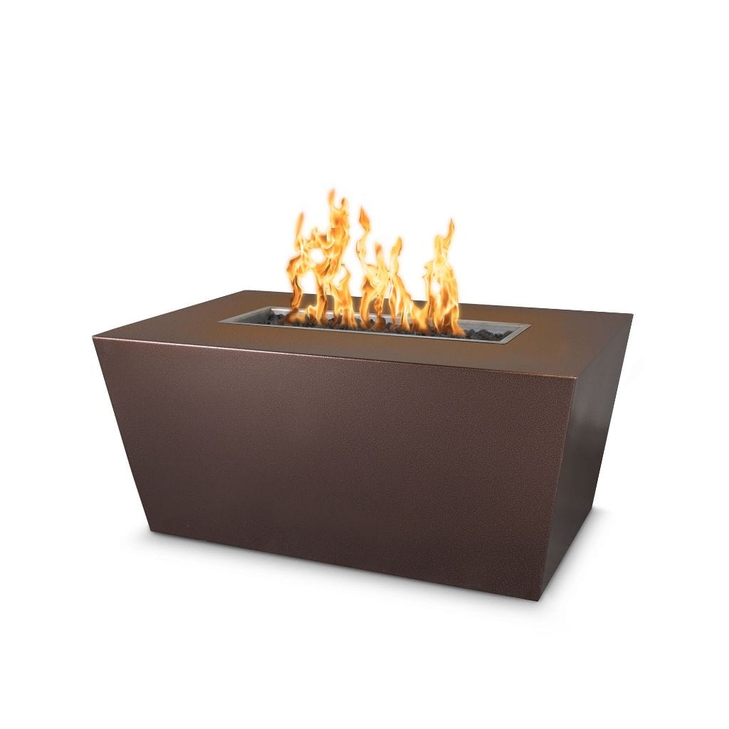 The Outdoor Plus 60" Mesa Powder Coated Steel Rectangle Fire Pit Table