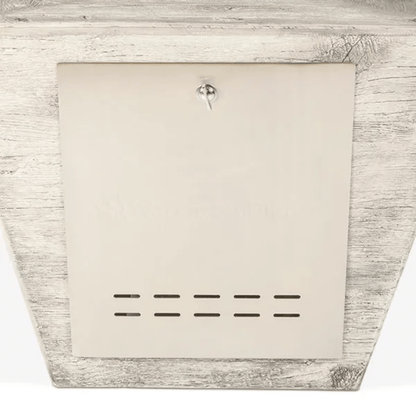The Outdoor Plus 60" Plymouth GFRC Wood Grain Concrete Rectangle Gas Fire Pit - 24" tall