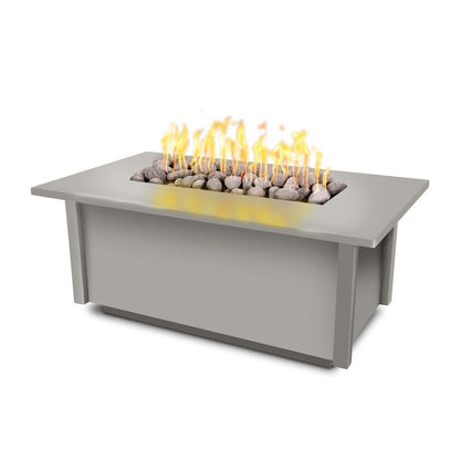 The Outdoor Plus 60" Salinas Powder Coated Steel Rectangle Fire Pit Table