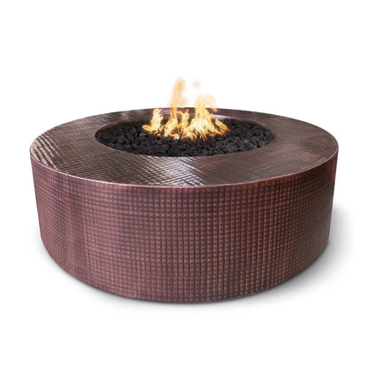 The Outdoor Plus 60" Unity Copper & Corten Steel & Stainless Steel Round Fire Pit - 18" Tall