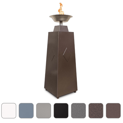 The Outdoor Plus 68" Granada Galvanized Steel Square Gas Fire Tower