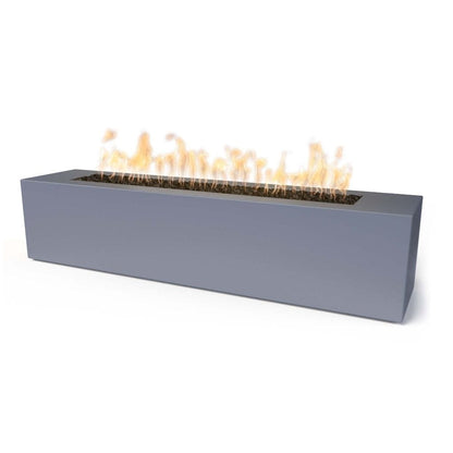 The Outdoor Plus 72" Carmen Powder Coated Steel Rectangle Fire Pit - 24" tall